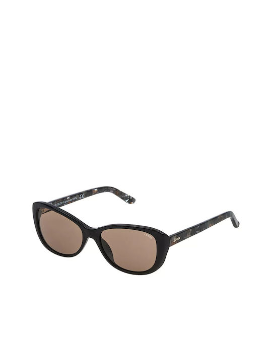 Lozza Women's Sunglasses with Black Plastic Frame and Brown Lens SL4156 0700