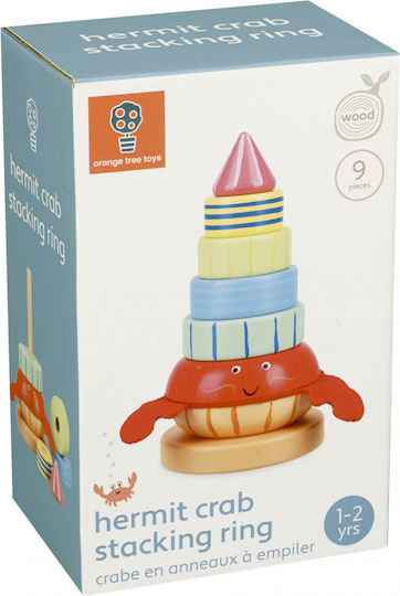 Orange Tree Toys Jucărie de Stivuire din Lemn pentru 18++ Luni