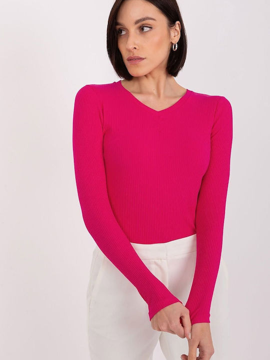 BFG Women's Blouse Cotton Long Sleeve Pink