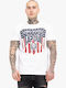 T-shirt White/navy/red