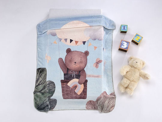 Baby Oliver Одеяло Испания Детско Легло Син Балон - Светлосин 100x140см
