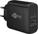 Goobay Charger Without Cable with USB-A Port and USB-C Port Power Delivery Blacks (65409)
