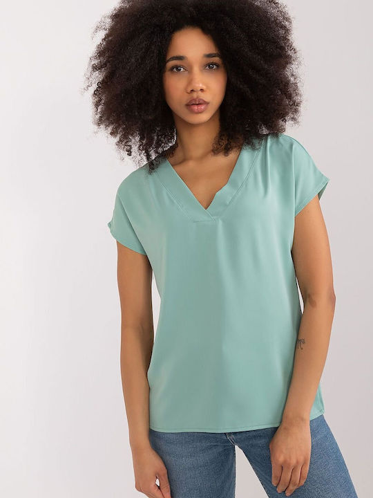 BFG Women's Blouse Short Sleeve Green