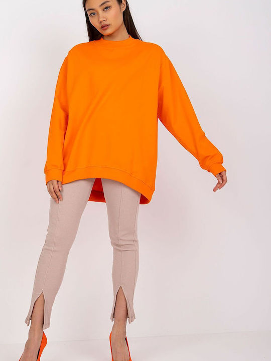 BFG Γυναικεία Μπλούζα Βαμβακερή Μακρυμάνικη Πορτοκαλί