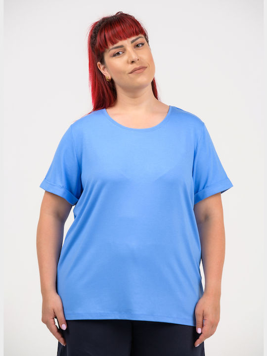 Maniags Γυναικείο Αθλητικό T-shirt Μπλε