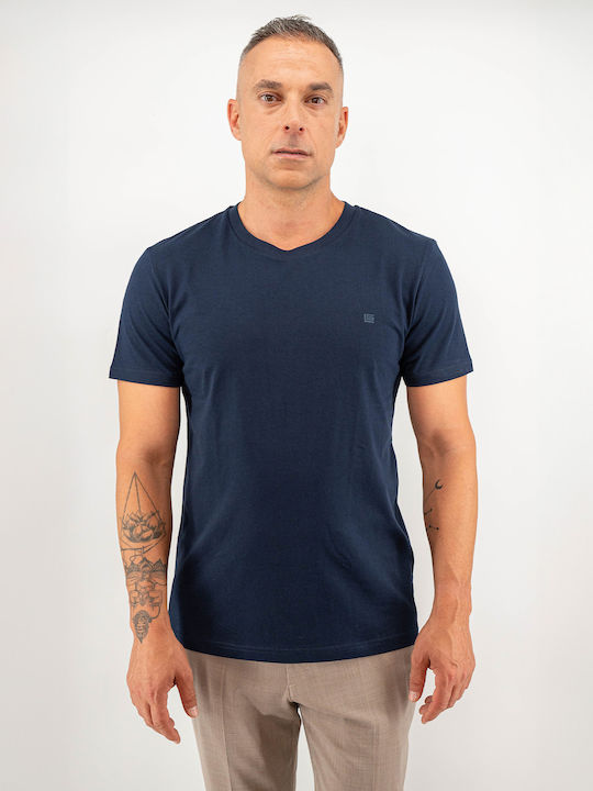 Guy Laroche Men's Short Sleeve T-shirt Blue