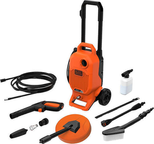 Black & Decker DECKER Hochdruckreiniger Strom 1700W mit Druck 125bar und Metallpumpe