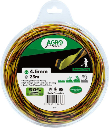 Agroforce 2138028960003 Μεσινέζα Στριφτή Μήκους 25m και Πάχους 4.5mm