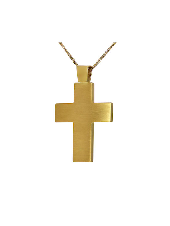 Herren Gold Kreuz 14K