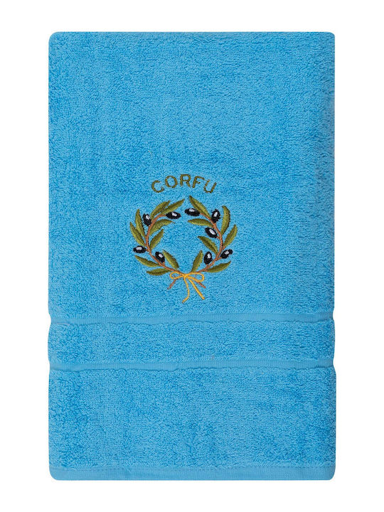 Silk Fashion Corfu Facecloth 50x100cm Blue
