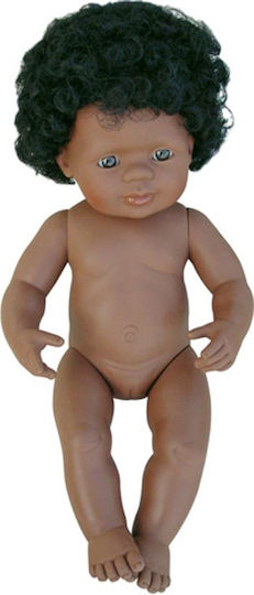 Miniland Păpușă Bebe African American Fetiță 38 cm