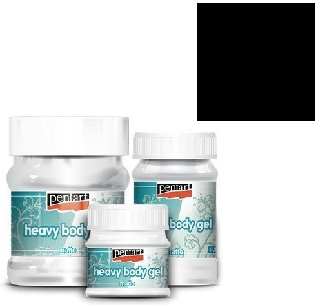 Pentart Heavy Body Gel Glossy Kleber Decoupage Schwarz 100ml