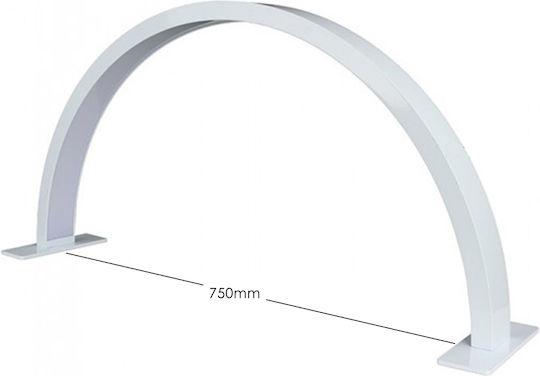 Lampă de masă cu LED, ajustare de culoare, formă de semilună, alb, 75cm
