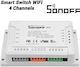 Smart Switch 4 Καναλιών Wi-Fi 10A