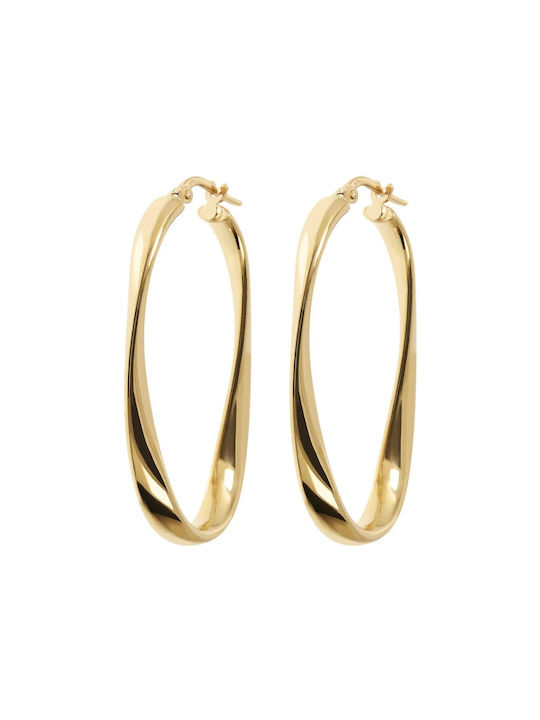 Bronzallure Earrings Hoops Gold Plated