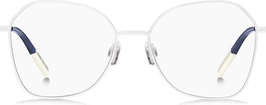 Tommy Hilfiger Metalic Rame Ochelari Fluture Alb TJ0016 VK6