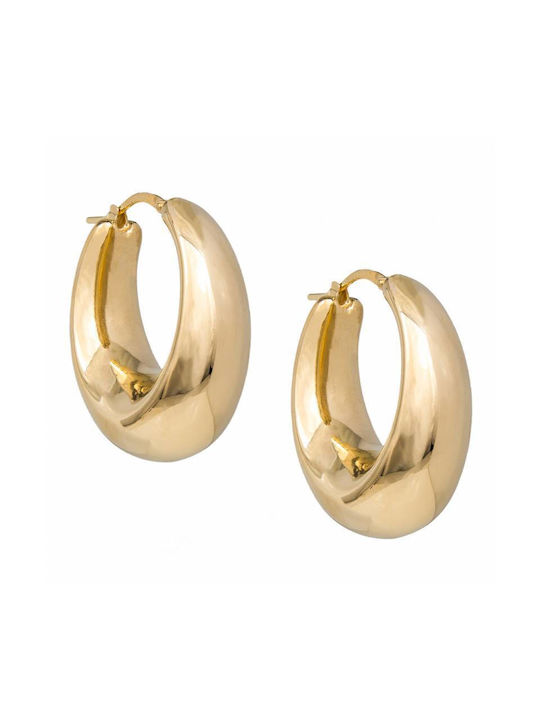 Earrings Hoops made of Silver Gold Plated