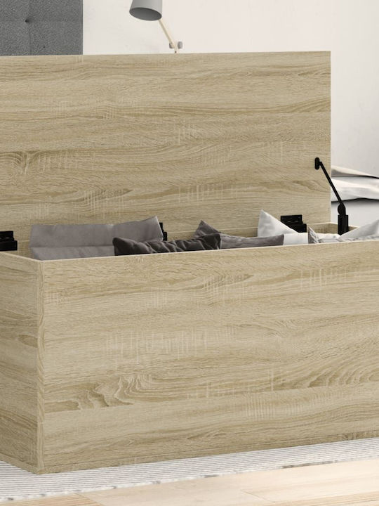 vidaXL Декоративна куфар Дърво Кафяв 100x42x46бр
