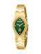 Roberto Cavalli Snake Core Crystals Women's Watch with Gold Metal Bracelet