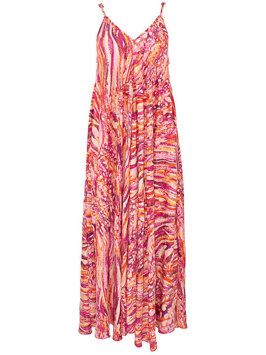 Lara Ethnics Maxi Kleid Satin Rosa