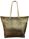 Mare Stoff Strandtasche Goldene