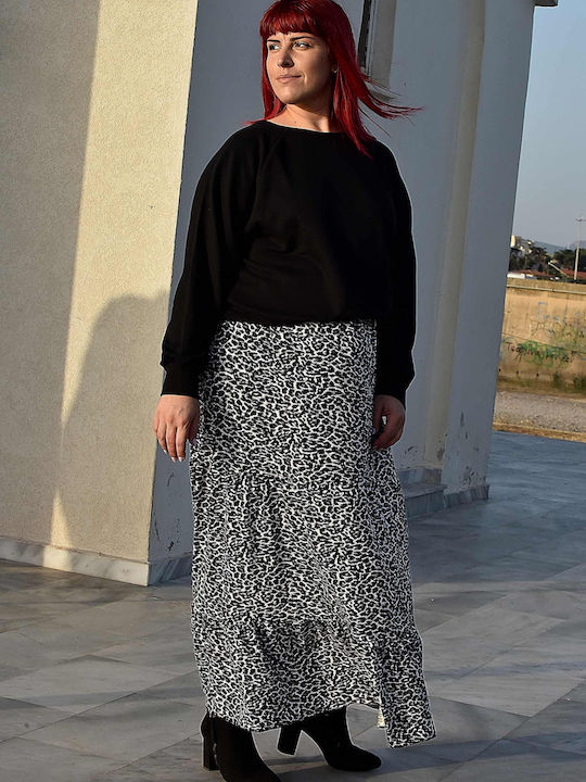 Maniags Maxi Skirt Cloche Leopard Leopard