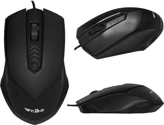 Weibo FC-3013 Wired Ergonomic Mouse Black