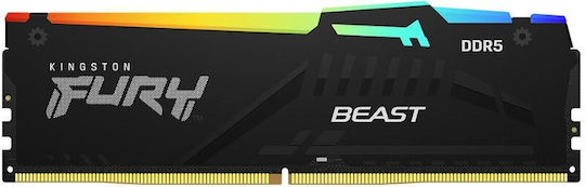 Kingston Fury Beast RGB 8GB DDR5 RAM cu Viteză 6000 pentru Desktop