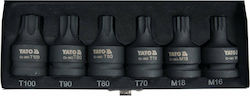 Yato Bit-Stecknüsse Pneumatisch mit Bits Torx, Spline und Antriebsvierkant 3/4'' Set 6Stück Yato Bit-Stecknüsse Pneumatisch mit Bits Torx, Spline und Antriebsvierkant 3/4'' Set 6Stück