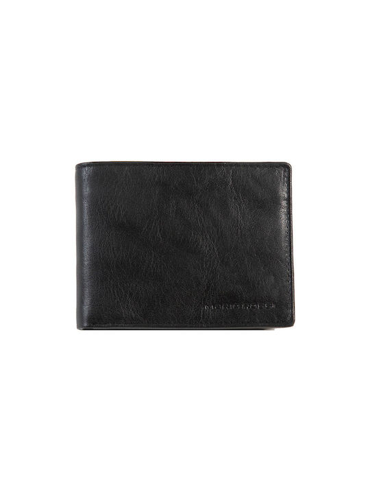 Mario Rossi Men's Leather Card Wallet with RFID Black