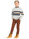 Kinder Hose Chino Stoff Braun