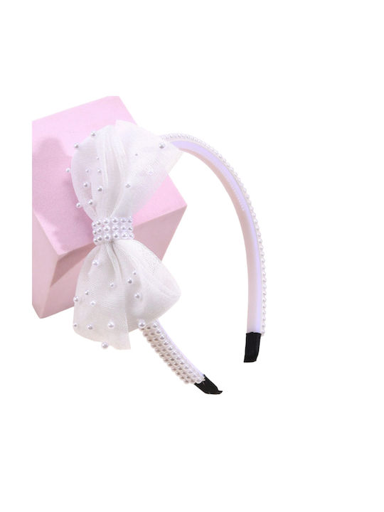 TakTakBaby White Kids Headband with Bow