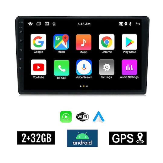 Kirosiwa Ηχοσύστημα Αυτοκινήτου για Citroen C4 Cactus 2014 2021 (Bluetooth/USB/AUX/WiFi/GPS/Apple-Carplay/Android-Auto) με Οθόνη Αφής 9"
