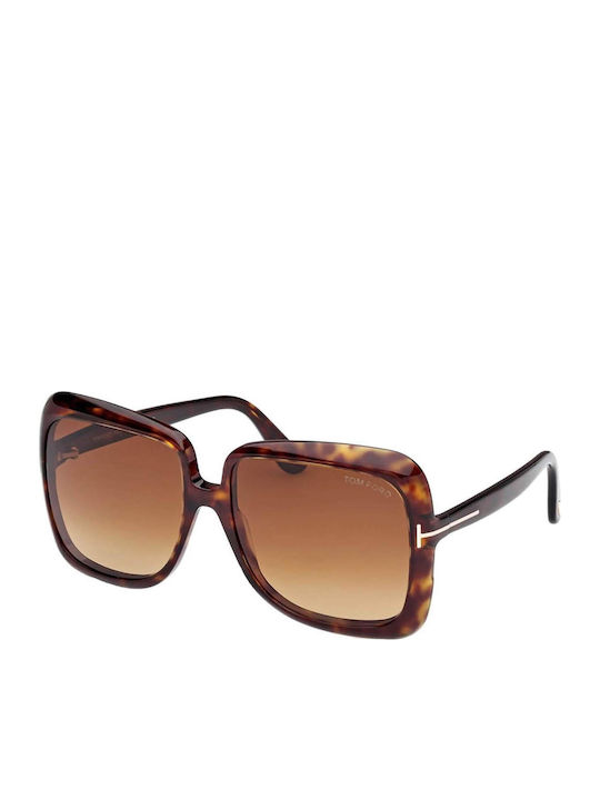 Tom Ford Women's Sunglasses with Brown Tartarug...