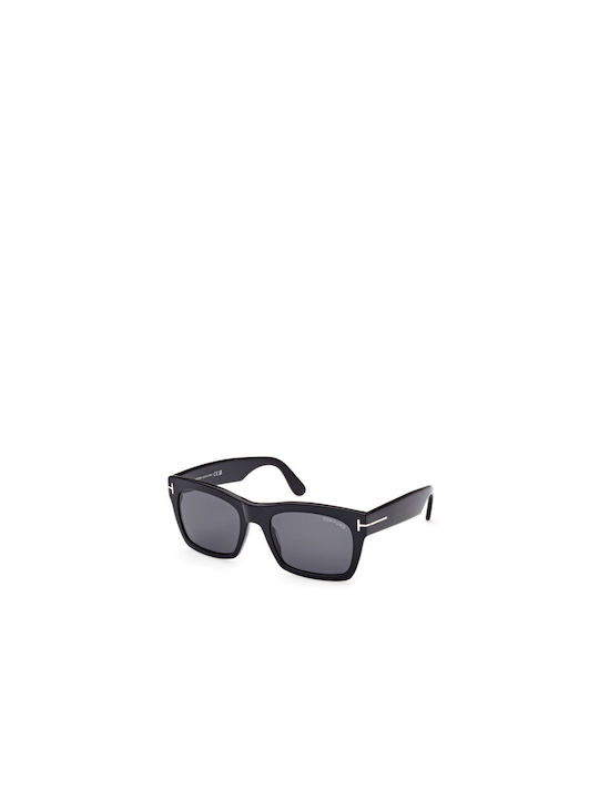 Tom Ford Men's Sunglasses with Black Plastic Frame and Black Lens TF1062 01A