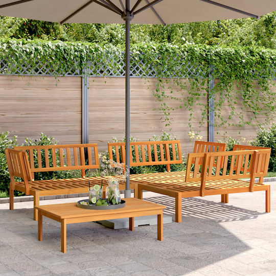 Garten- und Outdoor-Möbelsets 4 Stück Massivholz Akazie
