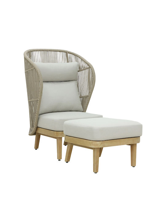 Set Outdoor Lounge Beige Nicholas 2pcs