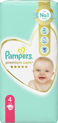 Pampers Tape Diapers Premium Care No. 4 for 9-14 kgkg 52pcs