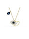 Swarovski Symbol Necklace Eye Gold Plated