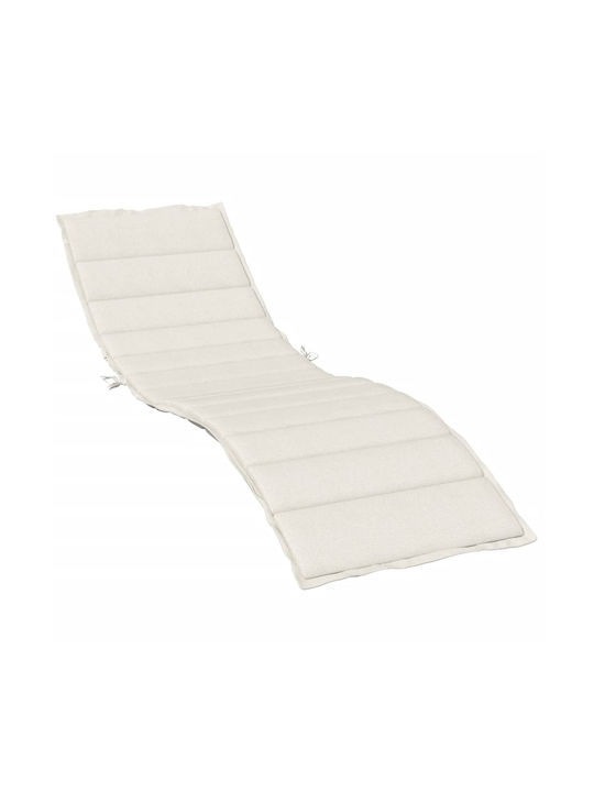 vidaXL Sun Lounger Cushion Cream 70x200cm.