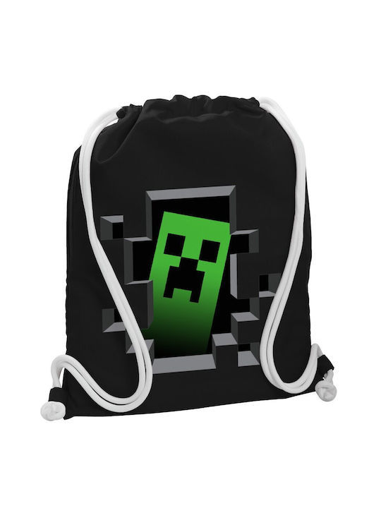 Koupakoupa Minecraft Creeper Παιδική Τσάντα Πλάτης Μαύρη 40x48εκ.