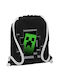 Koupakoupa Minecraft Creeper Παιδική Τσάντα Πλάτης Μαύρη 40x48εκ.