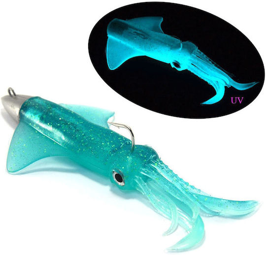 Gt-Bio Gt-Bio Künstliche Köder Tintenfisch-Jigs Leuchtend Aqua Glow UV