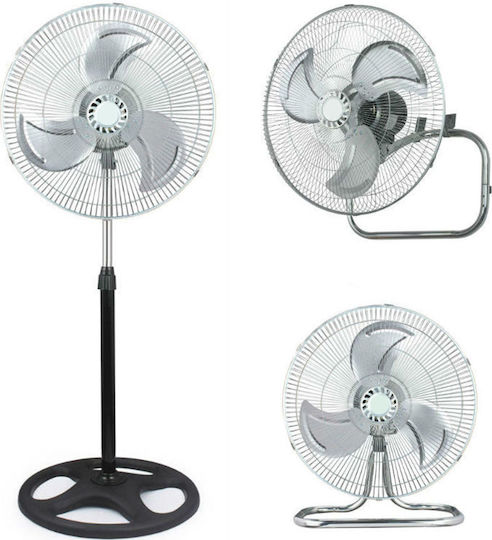 Πολυμορφικός Ανεμιστήρας 80W Διαμέτρου 45.72cm Ασημί