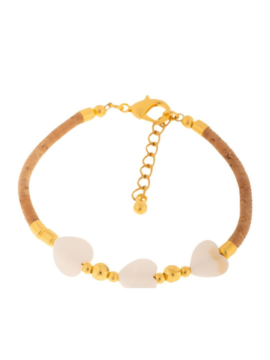 Apoxylo Damen Armband mit Design Herz Vergoldet
