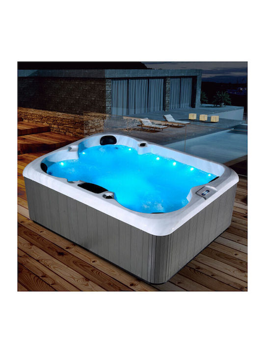 Karag Outdoor Steel Bathtub with Hydromassage 210x158cm