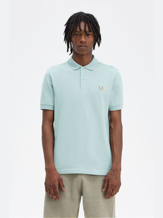 Fred Perry Shirt Ανδρική Μπλούζα Polo Silver Blue Dark Caramel