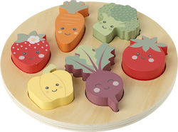 Ξύλινο Παιδικό Puzzle Σφηνώματα Fruit And Vegetable 6pcs Orange Tree Toys