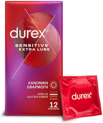 Durex Προφυλακτικά Extra Lube Λεπτά 8τμχ