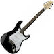 PRS Guitars Elektrische Gitarre Stratocaster mit S Tonabnehmerkonfiguration Schwarz mit Tasche